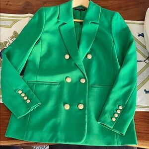Generation Love Emerald Double-Breasted Blazer